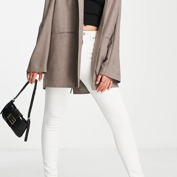 New Jamie High Waist Ankle Skinny Jeans 26 W / 30 L cream off-white white - Picture 2 of 11